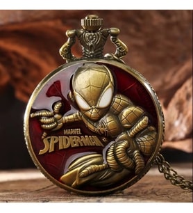 Kişiye Özel Marvel Spiderman Quartz Steampunk Vintage Köstekli Saat
