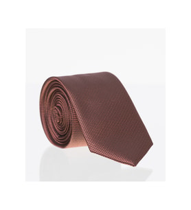 Kiremit Slim Fit Düz Renk Dokuma Kravat / DDK-04