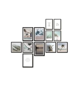 Sahra79 12 Parça Dekoratif Mdf Tablo Seti Çerçeve Görünümlü DKJ049 1176661