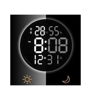 Monozone 12INÇ LED Duvar Masa Saati Dijital Modern Elektronik Sıcaklık Nem Alarm Uzaktan Kumanda Ev Ofis