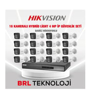 Hikvision 16 Kameralı 4 Mp Hybrid Light İp Güvenlik Kamera Seti DS-2CD1043G2-LIUF (Dahili Mikrofonlu)