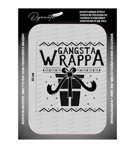 Gangsta Wrappa Siyah Beyaz Iron Press Tekstil Ütü İle Yapışan Transfer Baskı Kağıdı DTF BASKI