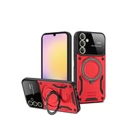 A54 5G Joy Lens Standlı Kapak - Kırmızı