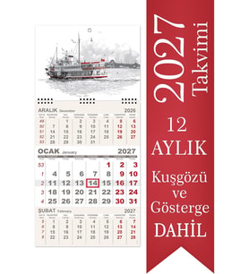Minik Boy Gemici Takvimi Denizci Duvar Takvimi 24x52 cm