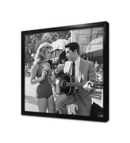 Elvis Presley ve Ann Margaret Çerçeveli Cam Tablo
