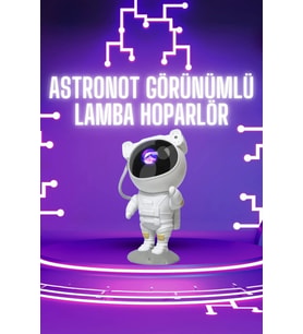 Astronot Şeklinde Bluetooth Hoparlör Gökyüzü Kumandalı Aydınlatma Lamba
