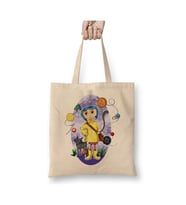 Coraline Jones Bez Çanta Uzun Saplı Alışveriş Çantası Plaj Çantası (Beyaz)
