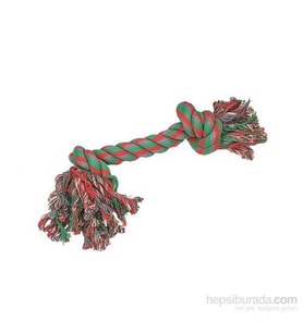 Flamingo 2 Düğümlü Pembe Gri XL 40 cm Köpek Oyuncağı