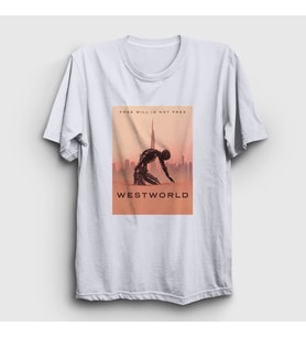 Presmono Unisex Beyaz Free Will Westworld T-Shirt 223207tt