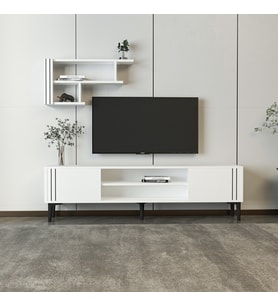 TV Ünitesi Sergi Beyaz 140 cm