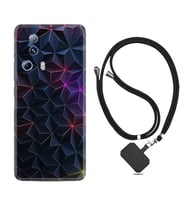 Xiaomi Mi 13 Lite Kılıf Silikon Boyun Askılı İpli Desenli Silikon Renkli Prizmalar 1783