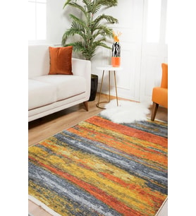 Dijital Kaymaz Yıkanabilir Gri Modern Salon Halısı Mutfak Halısı Koridor Halısı Yolluk HLN094