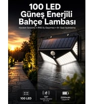 Solar Sensörlü Duvar Lambası Bahçe Lambası Parlak Beyaz Işık Suya Dayanıklı