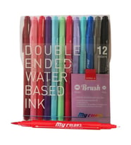 Dong A My Color Çift Taraflı Fırça Uçlu Keçeli Kalem 12 Renk