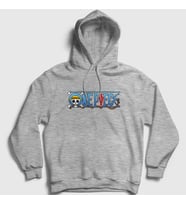 Presmono Unisex Gri Anime One Piece Kapüşonlu Sweatshirt 135140tt (Gri)
