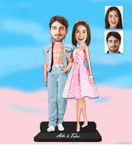 Kişiye Özel Ken ve Barbi Ahşap Biblo-1