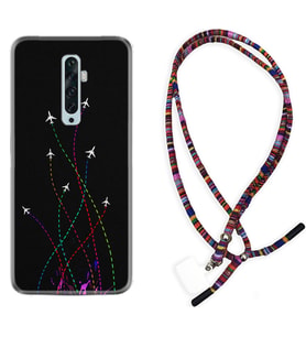 Oppo Reno 2Z 4 Lite 4 Pro 5 6 7 A31 Kılıf Boyun Asklı Rasta Silikon Line Planet 1736