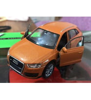 Oyuncak Model Metal Araba 1/36 Çek Bırak Turuncu Audi Q3 Jeep