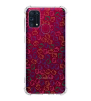 Samsung Galaxy M31  Köşe Korumalı Antişok Kapak Hello Kitty Tasarımlı Şeffaf Silikon Kılıf