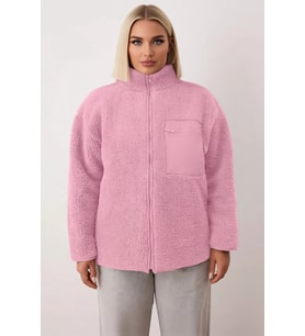 Kadın Oversize Dik Yaka Fermuarlı Düz Örme Sweatshirt Fonksiyonel Dayanıklı Kaliteli Rahat