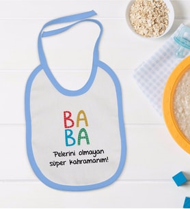 BK Kids Mavi Bebek Mama Önlüğü - Model 74