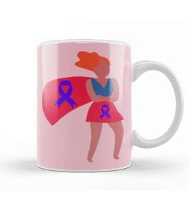 CROHN'S & COLITIS AWARENESS Warrior Unbreakable Kupa Bardak Porselen
