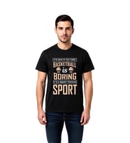 Erkek Basketbol Spor Baskılı Tişört Mizahi Tasarım Akıllı Sporcu Ruhu Rahat Kesim Günlük Modern