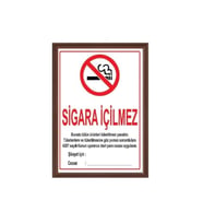 SİGARA İÇİLMEZ LEVHASI (MDF Çerçeve)