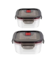 Zwilling Gusto 2'li Kare Cam Saklama Kabı Seti 500ml - 1100ml