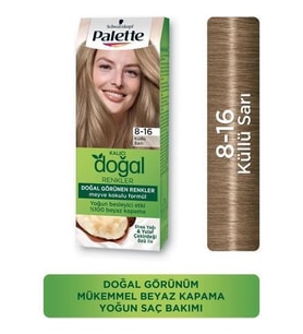 Palette Natural Doğal Renkler Saç Boyası 8-16 Küllü Sarı