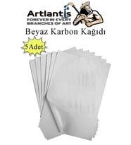 Beyaz Karbon Kağıdı A4 5 Adet 21x29,7 cm Kopya Kağıdı Transfer Kağıdı Renkli Karbon Kağıdı