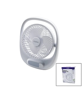 USB 7 İNÇ- 20CM MASA ÜSTÜ FAN VANTİLATÖR IŞIKLI 5W 180 DERECE 3 KADEME HIZ - 3 PERVANE STAND=24.8X30