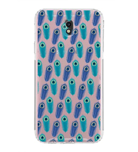 PrintiFy Samsung Galaxy J7 Pro ile Uyumlu Nazar Boncuğu 4  Kamera Korumalı Şeffaf Silikon Kılıf