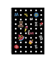 A4 80 Yp. çizgili Pp Kapak Spiralli Defter İlköğretim Defter (Siyah)