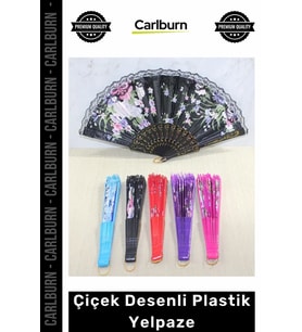 Özel Üretim Çiçek Desenli Katlanabilir Hafif Dayanıklı Pratik Dekoratif Hediyelik Plastik Yelpaze