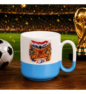 BK Gift Hollanda Taraftar Temalı 2026 Dünya Kupası Tasarımlı Mavi Joyful Kupa Bardak