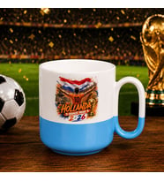 BK Gift Hollanda Taraftar Temalı 2026 Dünya Kupası Tasarımlı Mavi Joyful Kupa Bardak