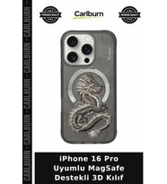 iPhone 16 Pro Uyumlu MagSafe Destekli 3D Kılıf Telefon Kapağı Stil Sahibi Desenli Aksesuar