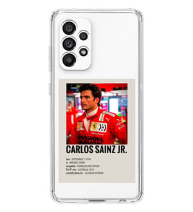 Samsung Galaxy A23 Uyumlu Carlos Sainz Desenli Şeffaf Telefon Kılıfı