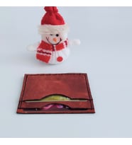 Woodensea Kırmızı Crazy Deri Kartlık El Yapımı