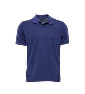 Polo Yaka Düz Açık Lacivert T-shirt - Wessi (Açık Mavi)