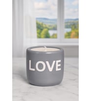 DEKORATİF MUM LOVE (Gri)