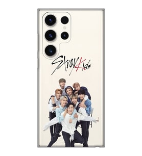 Samsung Galaxy S23 ULTRA Uyumlu Stray Kids Tasarımlı Şeffaf Telefon Kılıfı