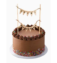 Happy Birthday Yazılı Kraft Pasta Bayrağı