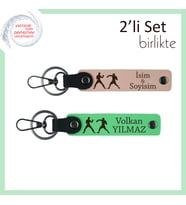 Dövüşçülerin Yoluna Uygun, Kişisel Yazılı, Boks ve Judo Temalı Anahtarlık, Yavru Ağzı-Fıstık Yeşil