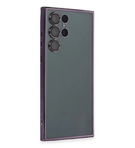 Durukar® Samsung Galaxy S22 Ultra Kılıf Lensli Silikon - Mor