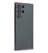 Durukar® Samsung Galaxy S22 Ultra Kılıf Lensli Silikon - Mor