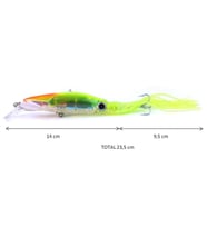PROFISHER Dev Kalamar H Sert Yem Silikon Kuyruklar 38,7 gr 23,5 cm 
