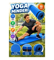 10 mm EVA Fitness ve Yoga Minderi – Tırtıklı Kaymaz Yüzeyli Darbe Emici Esnek Mat