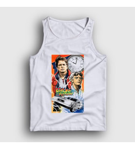 Presmono Unisex Beyaz Team Film Geleceğe Dönüş Back To The Future Atlet 243508tt